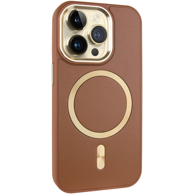 Кожаный чехол SnapCase with Magnetic Safe для Apple iPhone 15 Pro (6.1") (Brown)