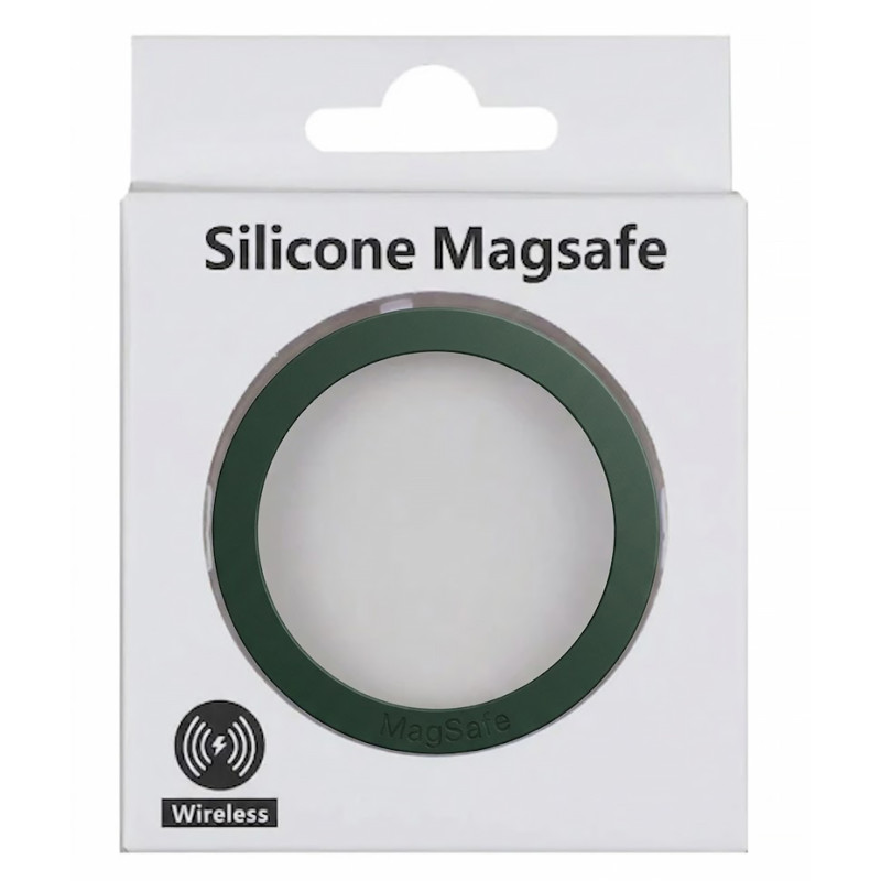Фото Металеве кільце Silicone Magnetic Safe (Dark Green) на vchehle.ua