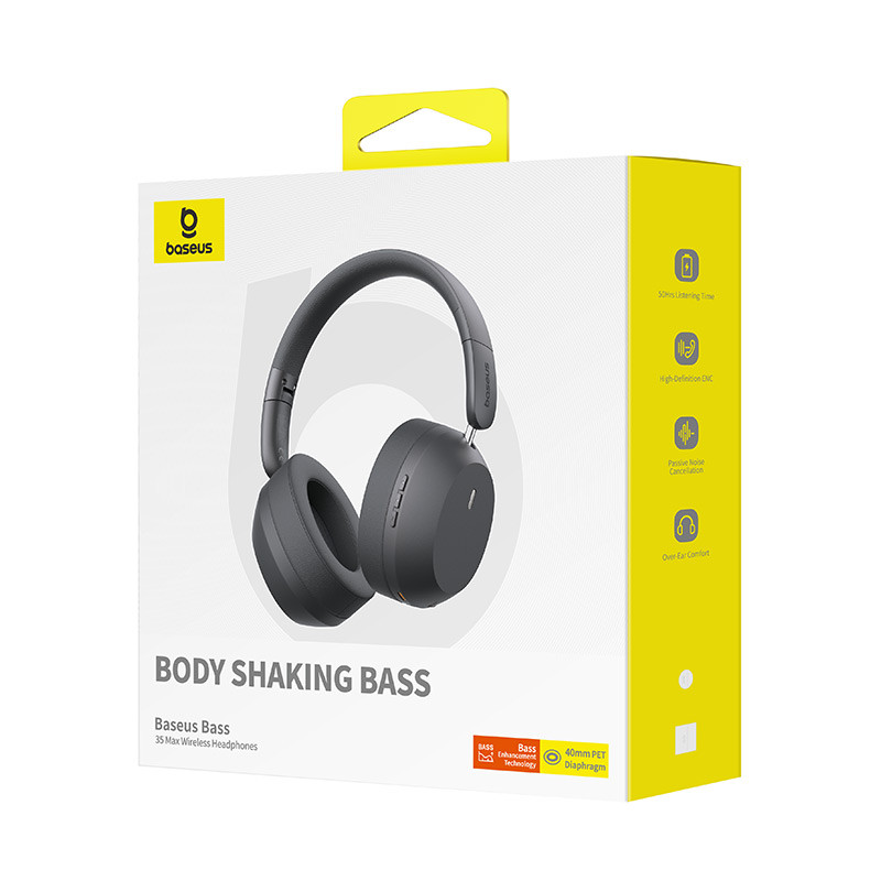 Замовити Накладні бездротові навушники Baseus Bass 35 Max (A00070800) (Twilight Grey) на vchehle.ua