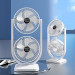 Фото Настільний вентилятор S30 Dual-Fan 3000mAh (White) на vchehle.ua