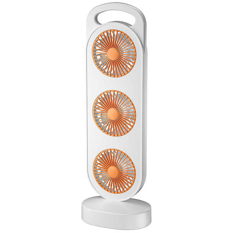Настольный вентилятор Three Head Fan 1200 mAh (Orange)