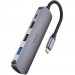 Заказать Переходник HUB Hoco HB27 10-Port (Type-C to HDTV+USB3.0+PD+2xUSB2.0) (Metal gray) на vchehle.ua