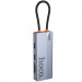 Перехідник HUB Hoco HB52 Wow 8in1 (Type-C to HDTV+RJ45+SD/TF+PD+Type-C3.0+2xUSB3.0) (Deep space gray) в магазині vchehle.ua