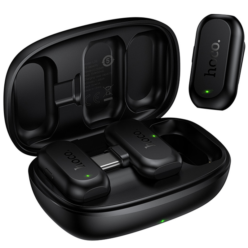 Петличный беспроводной микрофон Hoco L26 Dual-mic Smart AI (Type-C)