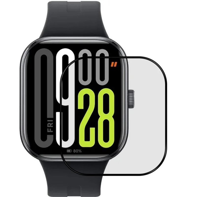 Полімерна плівка 3D (full glue) (тех.пак) на Xiaomi Watch 5 (Чорний)