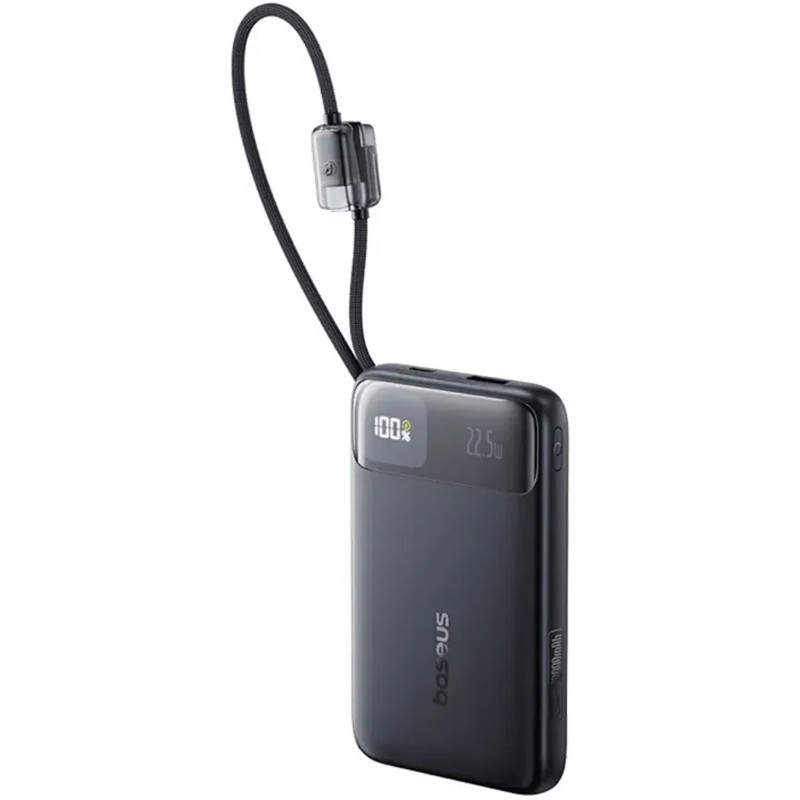 Фото Power Bank Baseus 10000 mAh EnerFill FC11 PD22.5W with cable  (E0027R) (Cosmic Black) на vchehle.ua