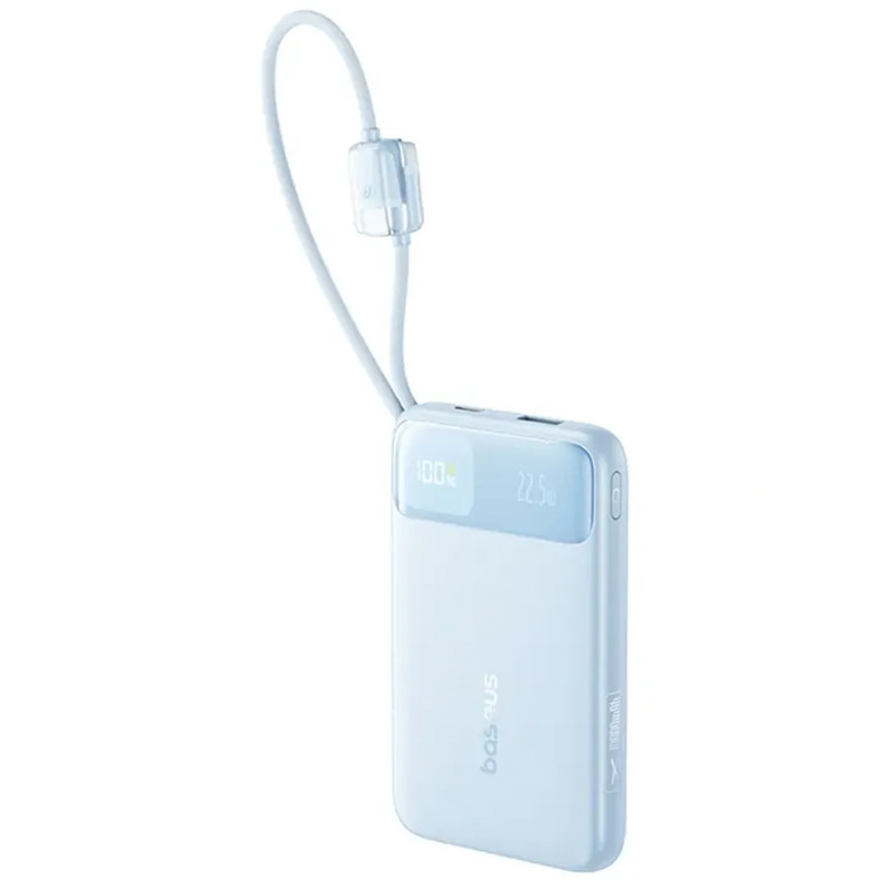 Фото Power Bank Baseus 10000 mAh EnerFill FC11 PD22.5W with cable  (E0027R) (Galaxy Blue) на vchehle.ua