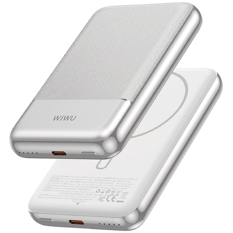 Фото Power Bank WIWU 10000 mAh P089 Seraph PD20W с БЗУ (Silver) в магазине vchehle.ua