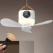 Фото Портативный вентилятор D01 with LED and remote control 7200mAh (White) на vchehle.ua
