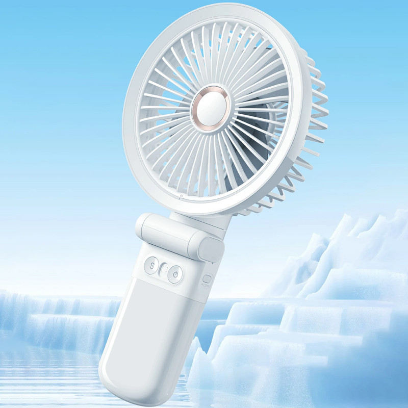Заказать Портативный вентилятор GF12 с зажимом+LED 5400mAh (White) на vchehle.ua