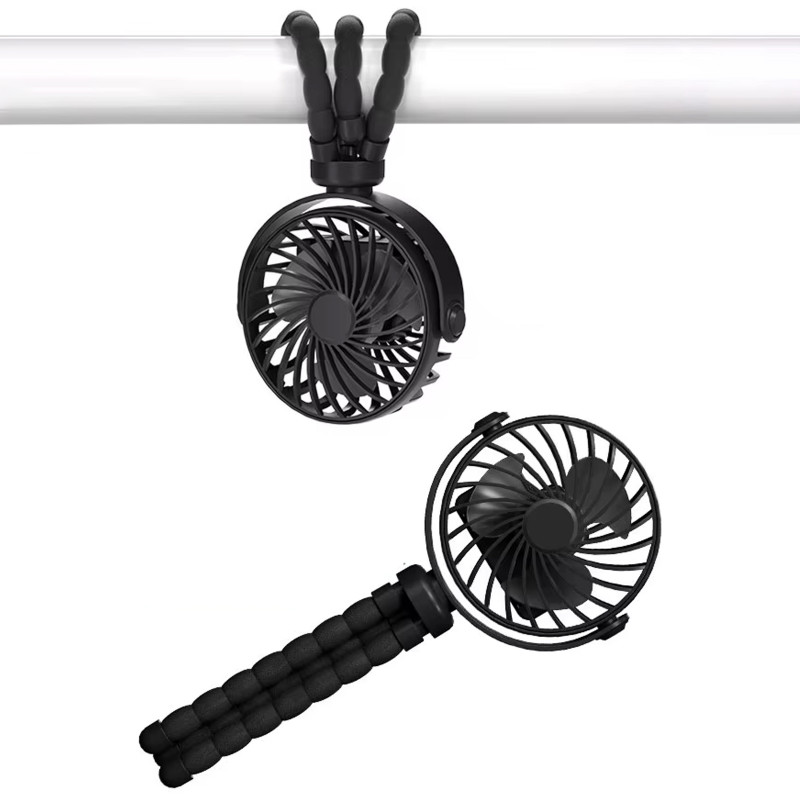 Портативний вентилятор Q2 Octopus 500mAh (Black) в магазині vchehle.ua