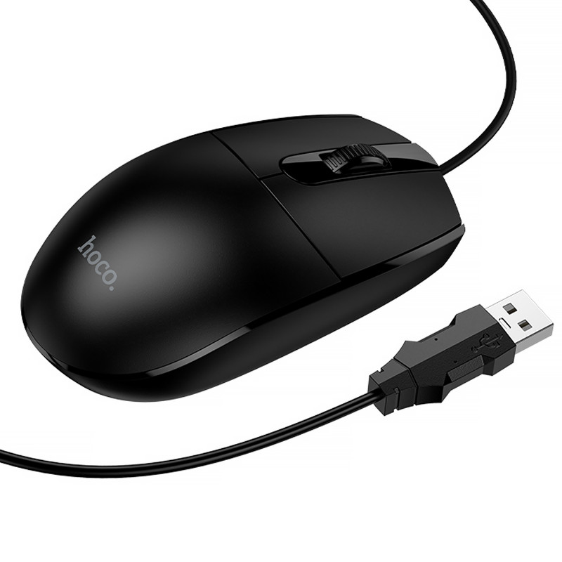 Фото Мышь проводная Hoco GM50 League (Black) в магазине vchehle.ua