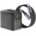 Фото Мережевий універсальний перехідник WIWU UA013 20W GaN + 1USB-A/2C with retractable cable Type-C (Black) в маназині vchehle.ua