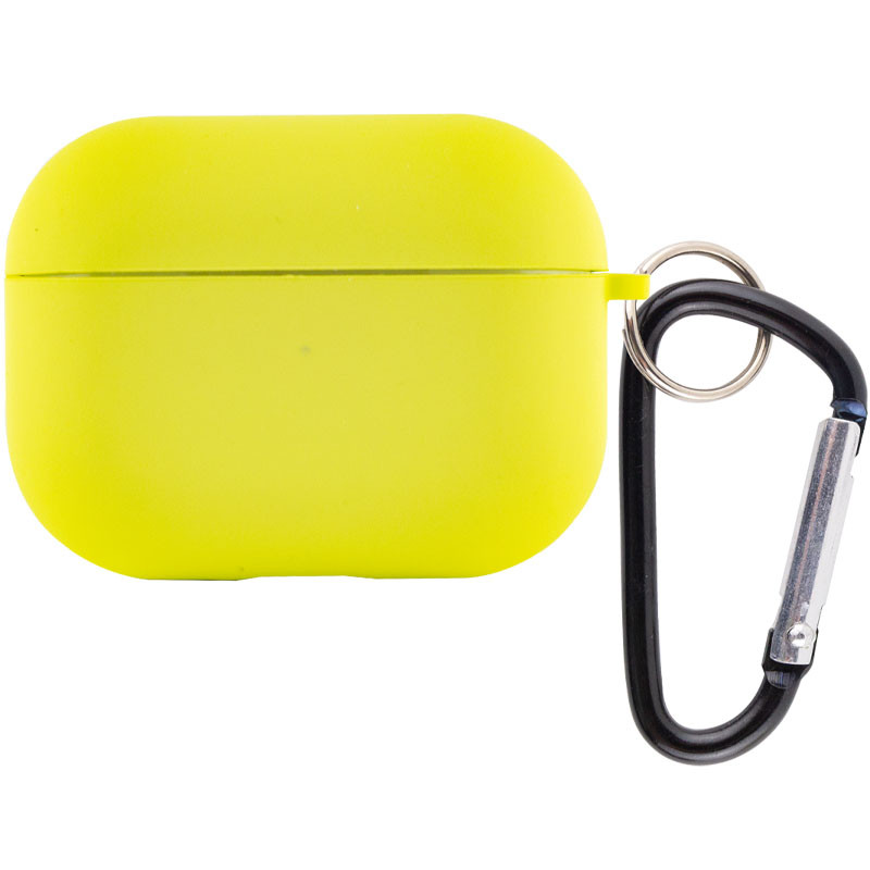 Силіконовий футляр з мікрофіброю для навушників Airpods Pro (Жовтий / Bright Yellow)