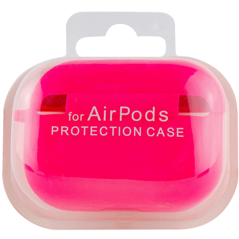 Силіконовий футляр з мікрофіброю для навушників Airpods Pro (Рожевий / Barbie pink) в магазині vchehle.ua