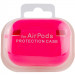 Силіконовий футляр з мікрофіброю для навушників Airpods Pro (Рожевий / Barbie pink) в магазині vchehle.ua