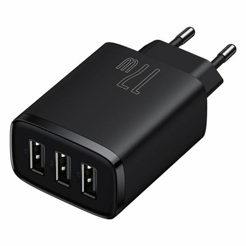 Фото СЗУ Baseus Compact 17W (3USB-A) (CCXJ02) (Черный) в магазине vchehle.ua