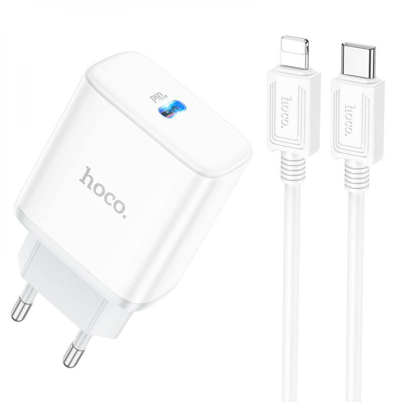 МЗП Hoco C104A PD20W (1USB-C) + кабель Type-C to Lightning