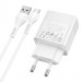Фото СЗУ Hoco CS111A Lounge QC3.0 22.5W (1USB-A) + кабель USB to Type-C (White) в магазине vchehle.ua