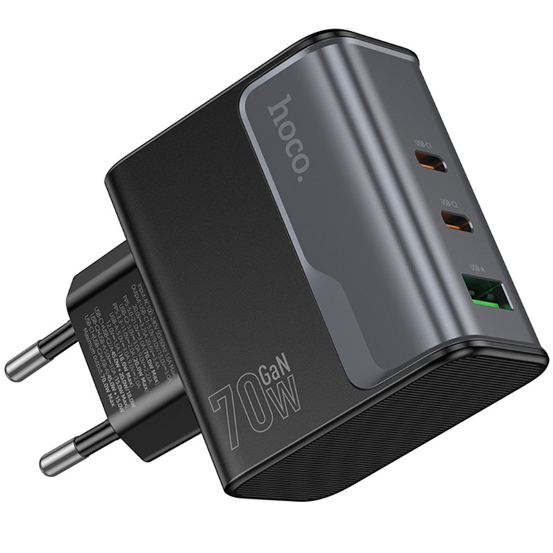 Купить СЗУ Hoco CS75A Star Speed PD70W+QC3.0 (1USB-A/2C) (Midnight black) на vchehle.ua