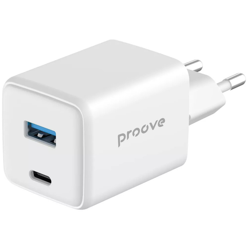 Фото СЗУ Proove Pocket GaN 45W (1USB-A/C) (White) на vchehle.ua