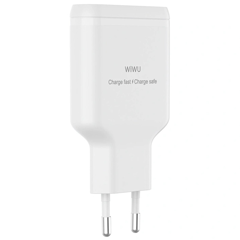 Фото МЗП WIWU G034 Essen PD45W GaN (2USB-C) (White) в маназині vchehle.ua