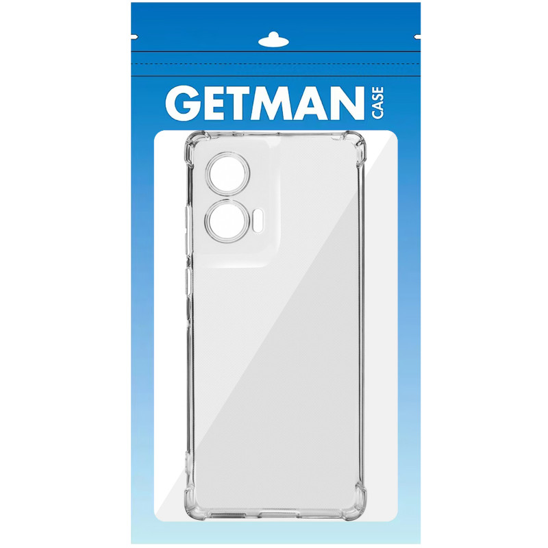 Фото TPU чехол GETMAN Ease logo усиленные углы Full Camera для Motorola Edge 50 Fusion (Бесцветный (прозрачный)) в магазине vchehle.ua