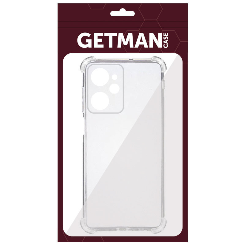 TPU чехол GETMAN Ease logo усиленные углы Full Camera для Xiaomi Poco X5 Pro 5G (Бесцветный (прозрачный)) в магазине vchehle.ua