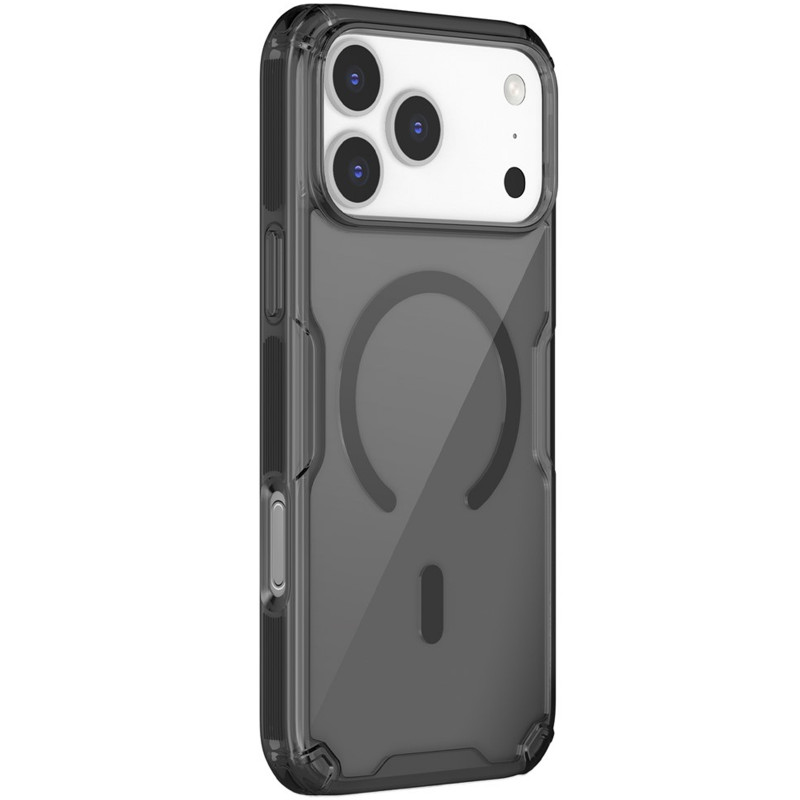 TPU чохол Nillkin Nature Pro Magnetic на Apple iPhone 17 Pro Max (6.9") (Чорний (прозорий))