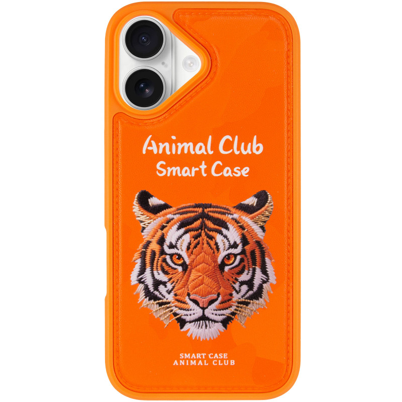 Фото TPU+PC чехол Animal Club для Apple iPhone 16 (6.1") (Hermes Orange) на vchehle.ua