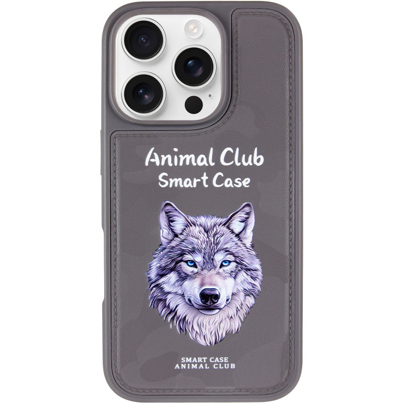 Фото TPU+PC чехол Animal Club для Apple iPhone 16 Pro (6.3") (Titanium Gray) на vchehle.ua