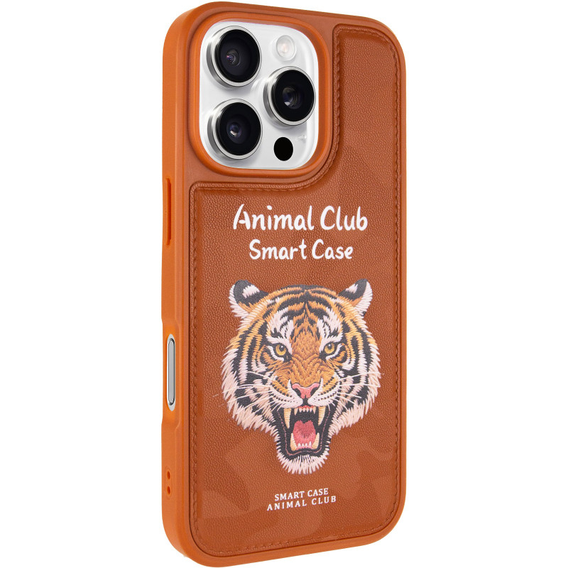 TPU+PC чехол Animal Club для Apple iPhone 16 Pro Max (6.9") (Chocolate Brown)
