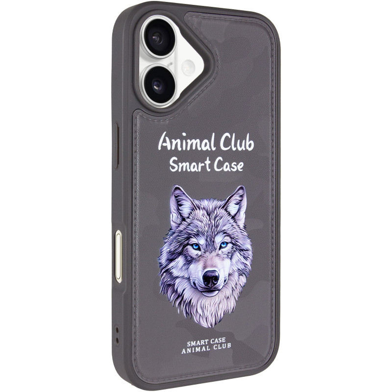TPU+PC чехол Animal Club для Apple iPhone 17 (6.3") (Titanium Gray)