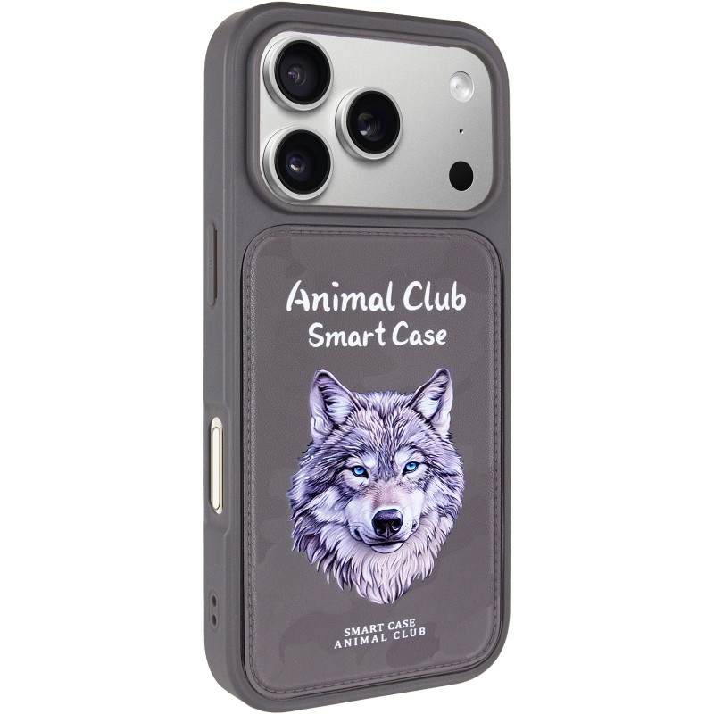 TPU+PC чехол Animal Club для Apple iPhone 17 Pro Max (6.9") (Titanium Gray)