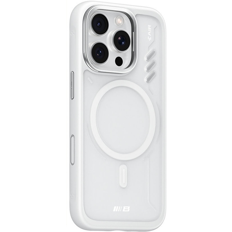 TPU+PC чохол Blueo Frosted Heat Dissip. with Magnetic Fit на Apple iPhone 16 Pro Max (6.9") (Білий / White)