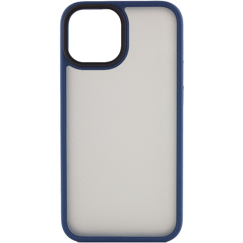 TPU+PC чохол Metal Buttons на Apple iPhone 13 / 14 (6.1") (Синій / Navy Blue)
