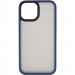 TPU+PC чохол Metal Buttons на Apple iPhone 13 / 14 (6.1") (Синій / Navy Blue)