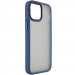 Фото TPU+PC чохол Metal Buttons на Apple iPhone 13 / 14 (6.1") (Синій / Navy Blue) на vchehle.ua