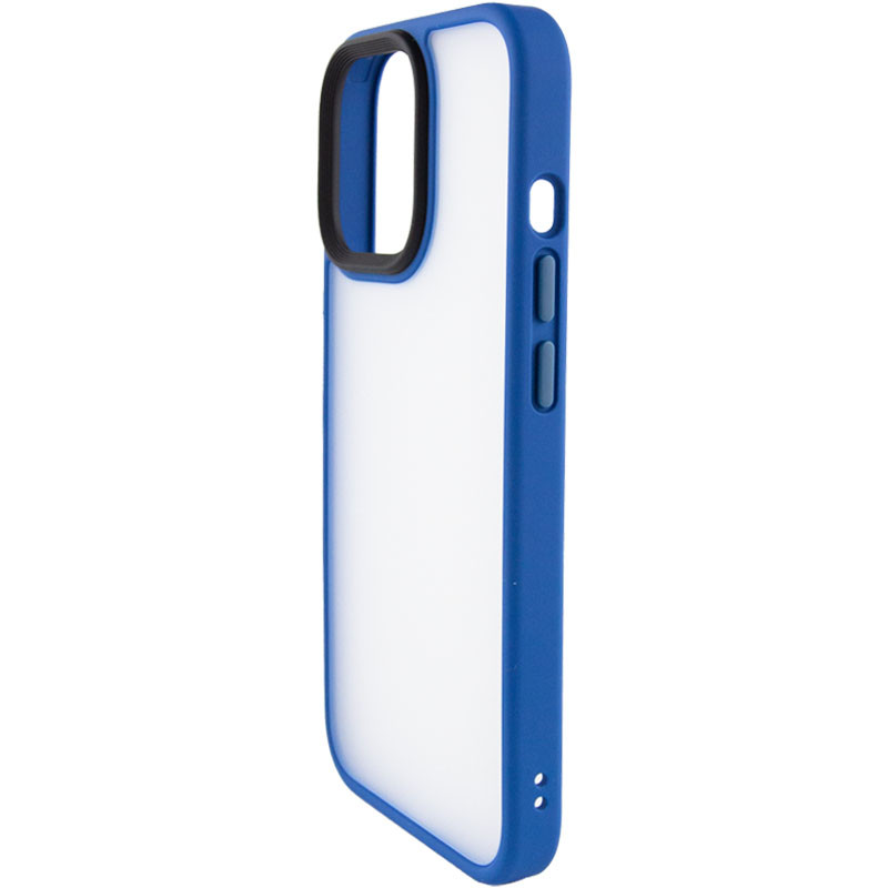 Фото TPU+PC чохол Metal Buttons на Apple iPhone 14 (6.1") (Блакитний / Light Blue) на vchehle.ua