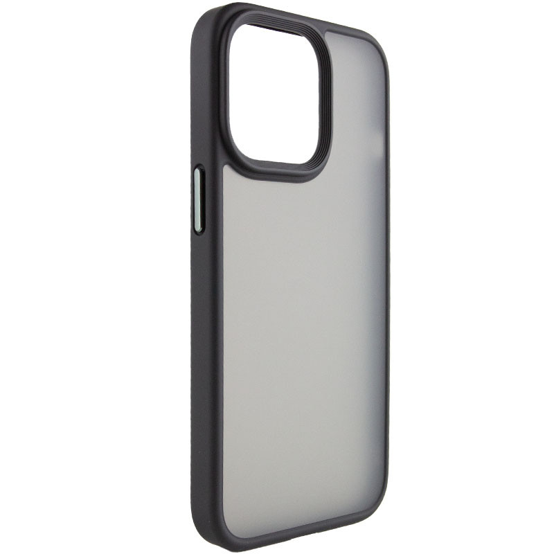 Фото TPU+PC чехол Metal Buttons для Apple iPhone 14 Pro Max (6.7") (Черный / Black) в магазине vchehle.ua