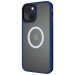 Фото TPU+PC чехол Metal Buttons with Magnetic Safe для Apple iPhone 13 (6.1") (Синий / Navy Blue) на vchehle.ua