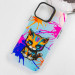 Фото TPU+PC чохол TakiTaki Graffiti magic glow на Samsung Galaxy S22+ (Dark cat / Pink / Purple) в маназині vchehle.ua