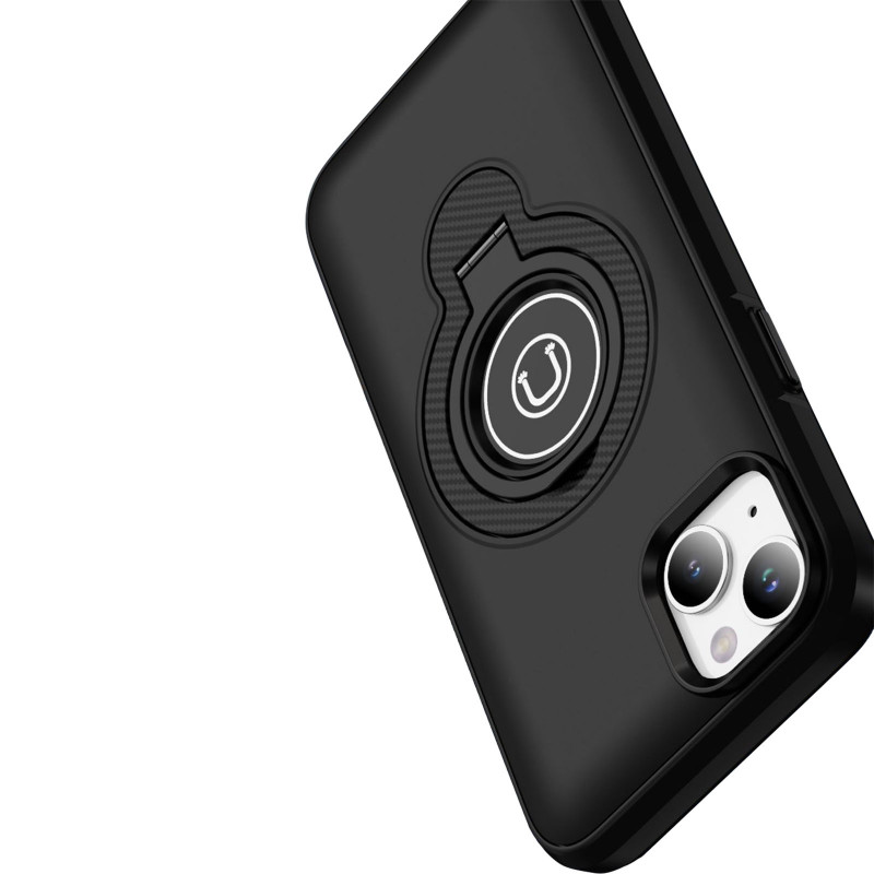 Фото TPU+Textured PC Magnet для Apple iPhone 13 / 14 (6.1") (Black) в магазине vchehle.ua