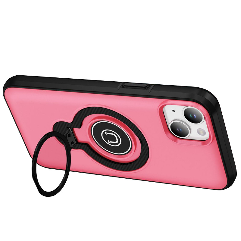 Фото TPU+Textured PC Magnet для Apple iPhone 13 / 14 (6.1") (Pink) на vchehle.ua