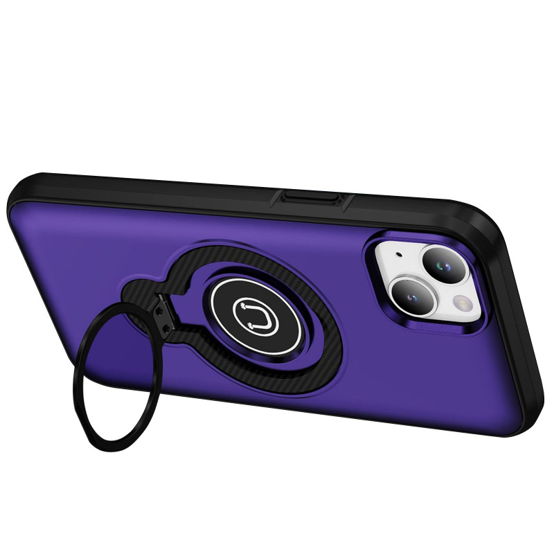 Фото TPU+Textured PC Magnet для Apple iPhone 13 / 14 (6.1") (Purple) на vchehle.ua