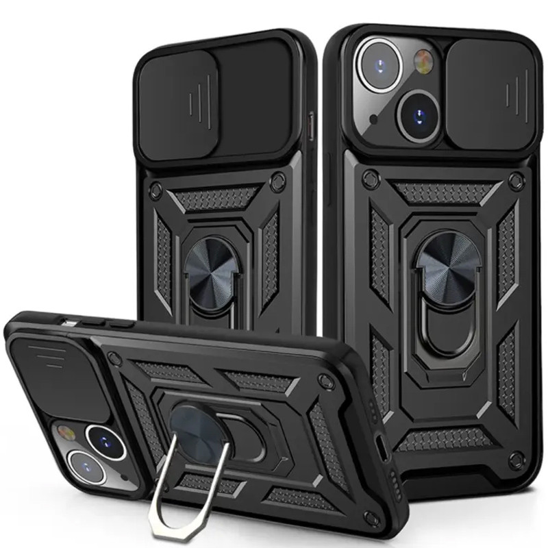 Ударопрочный чехол Camshield Serge Ring для Apple iPhone 13 (6.1") (Черный)