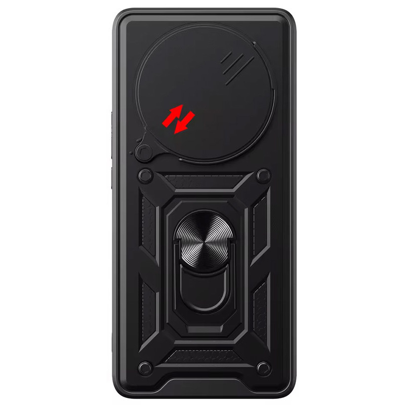 Купить Ударопрочный чехол Camshield Serge Ring для Xiaomi 14 Ultra (Черный) на vchehle.ua