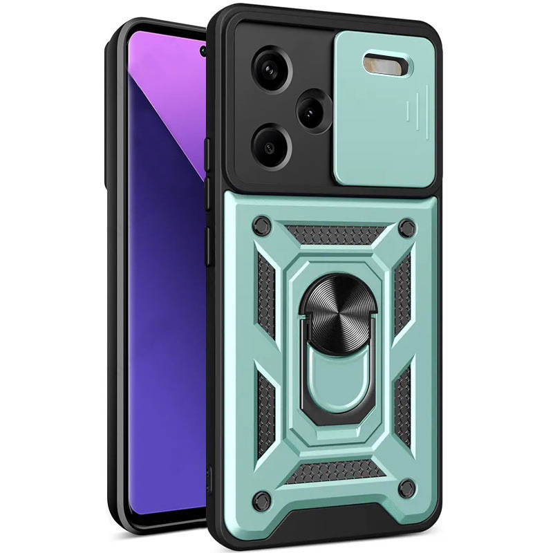 Ударопрочный чехол Camshield Serge Ring для Xiaomi Redmi Note 13 Pro+ (Зеленый)
