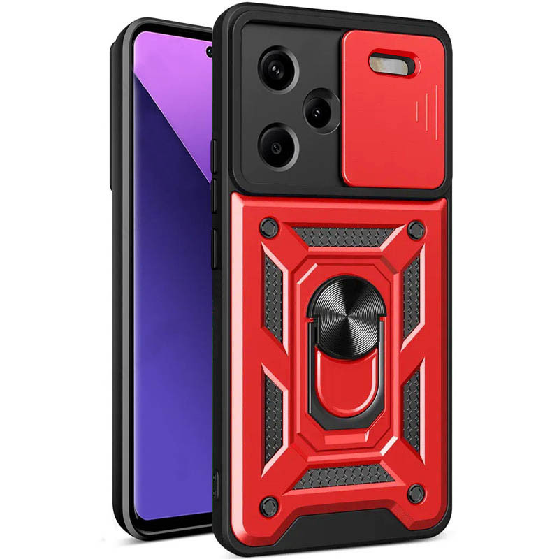 Ударопрочный чехол Camshield Serge Ring для Xiaomi Redmi Note 13 Pro+ (Красный)