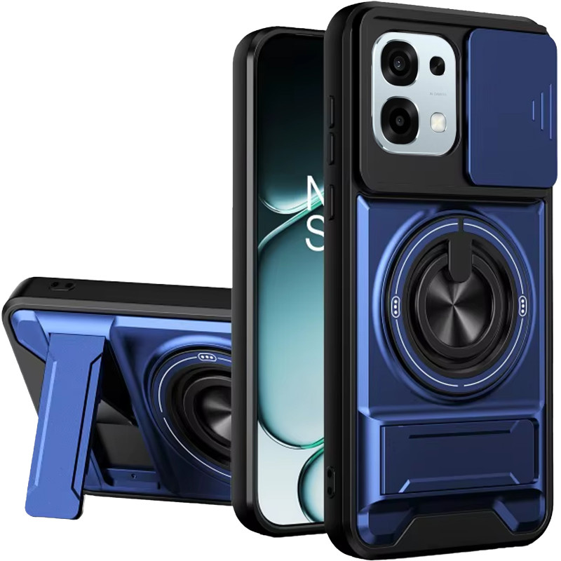 Ударопрочный чехол Camshield StandRing case для Oppo A6 Pro 4G/5G (Blue)
